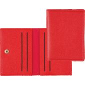 Визитница на кнопке "deVENTE. Casual" 8x11см иск кожа 4отд красная 1020421/10/Китай