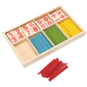 Набор счетных материалов дерево палочки+цифры+знаки 03623/Китай