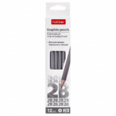 Карандаш ч/г 2B Hatber PERFECT шестигран.корпус BL_074190/12/Россия