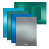 Папка на резинке А4 пластик ErichKrause® Matt Ice Metallic ассорти 50399/4/Россия