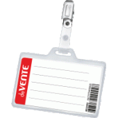 Бейдж "deVENTE" 60x90мм прозрачный с клипом 4010302/50/Китай