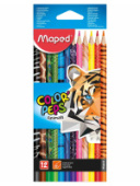 Карандаши 12цв Maped Color Peps Animals трёхгр деревянные 832212/12/Франция Карандаши 12цв Maped Color Peps Animals трёхгр деревянные 832212/12/Франция