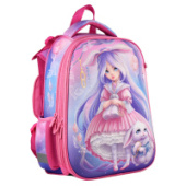 Ранец АЛИСА 27х37х13см полиэстер 2отд формоустойчивая жёсткая спинка Феникс+ 64829/Китай