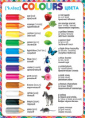 Плакат "COLOURS цвета англ. яз." 0-02/Россия