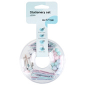 Набор мелкоофисных принадлежностей Meshu Dew 89предм пастель пластик пенал MS_36944/12/Китай Набор мелкоофисных принадлежностей Meshu Dew 89предм пастель пластик пенал MS_36944/12/Китай