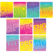 Комплект предметных тетрадей 48л GRADIENT 10шт на скобе BRAUBERG 404327/8/Россия