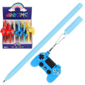 Ручка шариковая CHUANG MEI Джойстик 0,5 синяя с подвеской КОКОС ассорти 4 вида 231054/36/Китай Ручка шариковая CHUANG MEI Джойстик 0,5 синяя с подвеской КОКОС ассорти 4 вида 231054/36/Китай