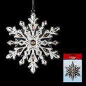 Украшение ErichKrause® Decor Снежинка морозное золото 15см 49589 разноцветный