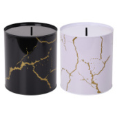 Копилка металлическая Мрамор 15,5см ассорти 2 вида КОКОС 231158/Китай