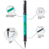 Ручка подарочная Berlingo "Fantasy" синяя 0,7мм корпус бирюзовый акрил CPs_70502/Китай